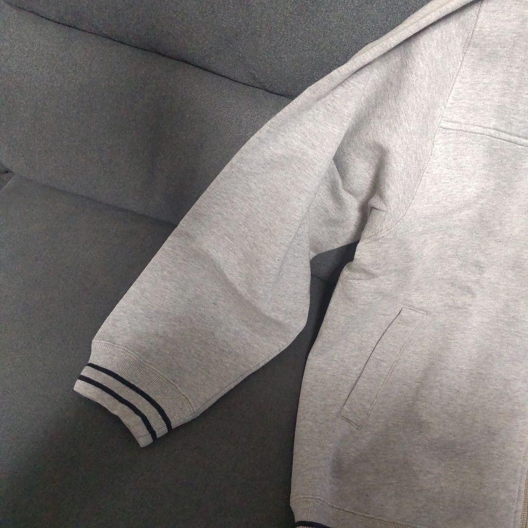 Stussy グレー ジップアップパーカー M