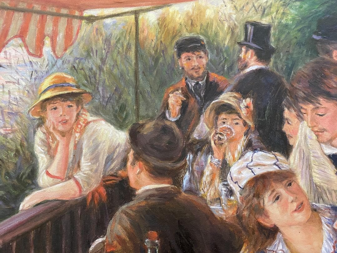 ピュエール＝オーギュスト・ルノワール『舟遊びをする人々の昼食』複製画　摸写②
