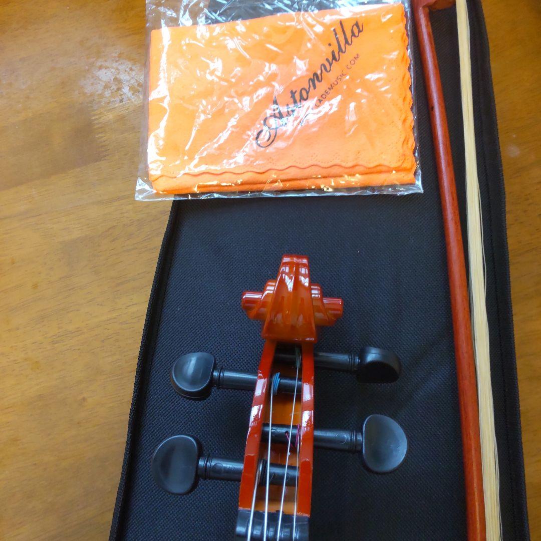 新品！格安！オレンジ色のバイオリン 本体 4/4フルサイズ