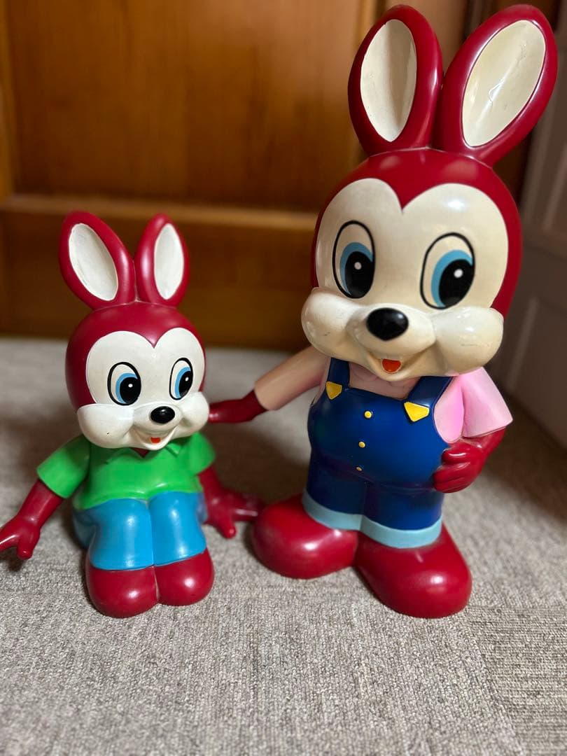 エスエス製薬 ピョンちゃん 貯金箱 ソフビ 昭和レトロ 2体セット