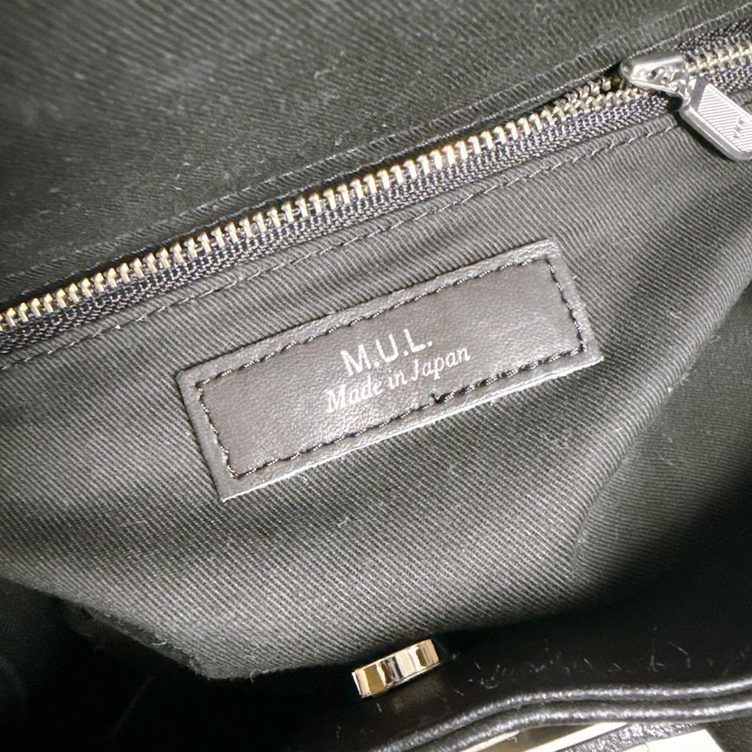 yu ✨M.U.L　オイルレザー　ショルダーバッグ　2way ブラック