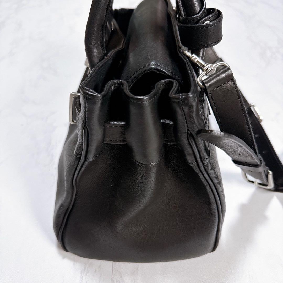 yu ✨M.U.L　オイルレザー　ショルダーバッグ　2way ブラック