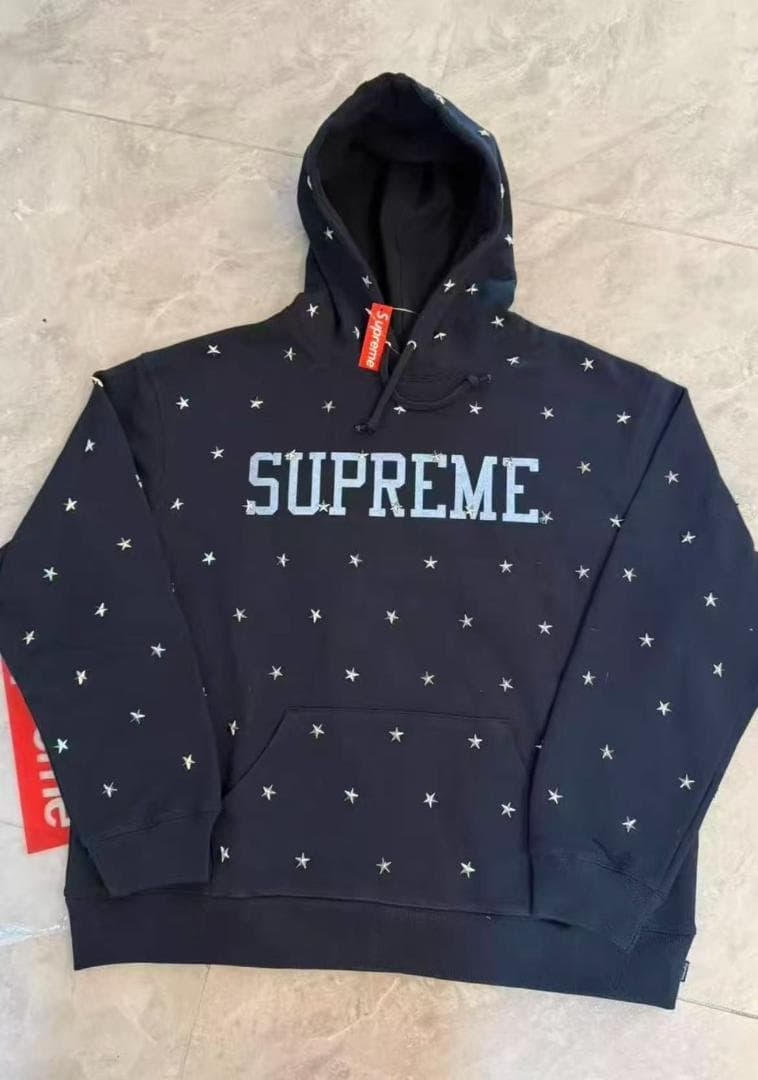 アイドル Supreme Stars Studded Hooded Sweatshirt