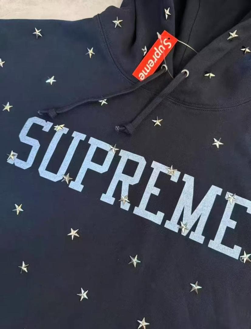 アイドル Supreme Stars Studded Hooded Sweatshirt