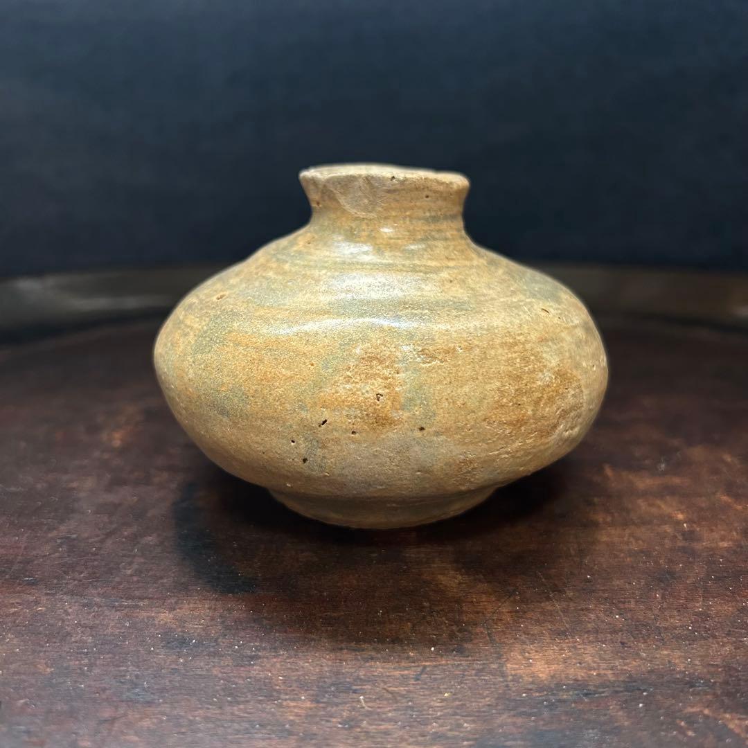 コレクター所蔵　李朝初期頃　刷毛目小徳利　本物保証