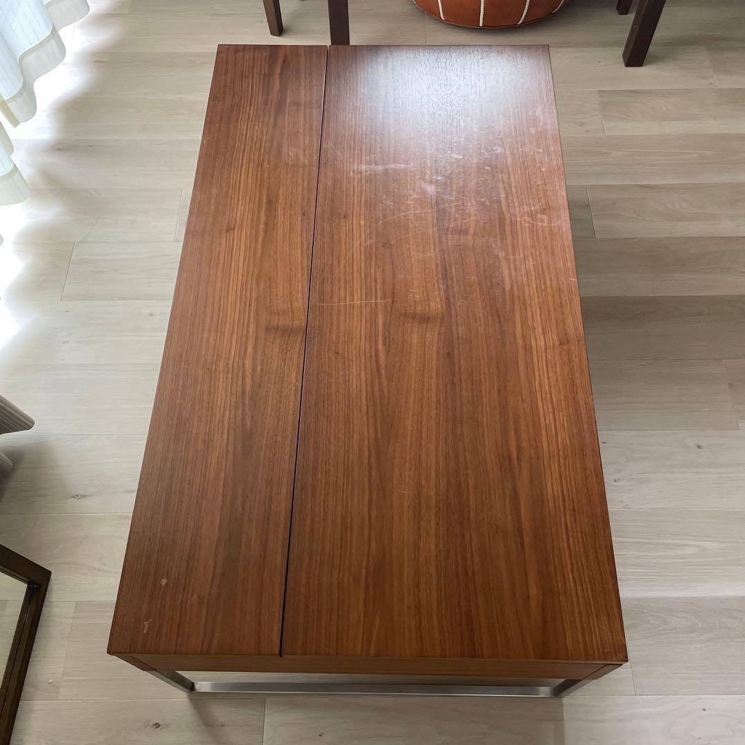 昇降式コーヒーテーブル ウォールナット リモートワークsongdream