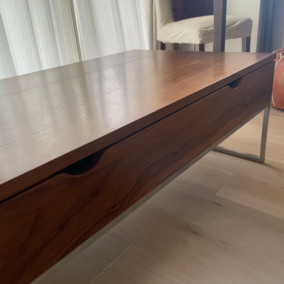 昇降式コーヒーテーブル ウォールナット リモートワークsongdream