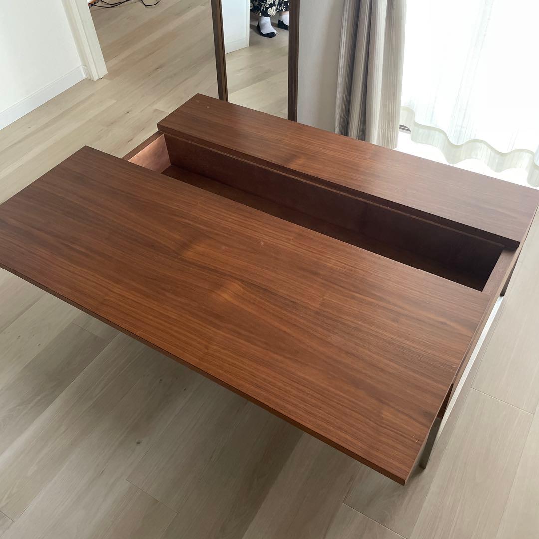 昇降式コーヒーテーブル ウォールナット リモートワークsongdream