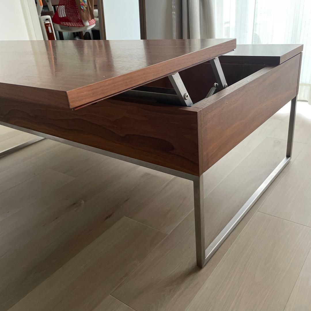 昇降式コーヒーテーブル ウォールナット リモートワークsongdream