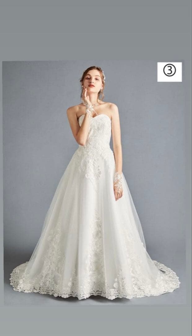 【期間限定値下げ】チュノアウェディング　ウェディングドレス（6点セット）