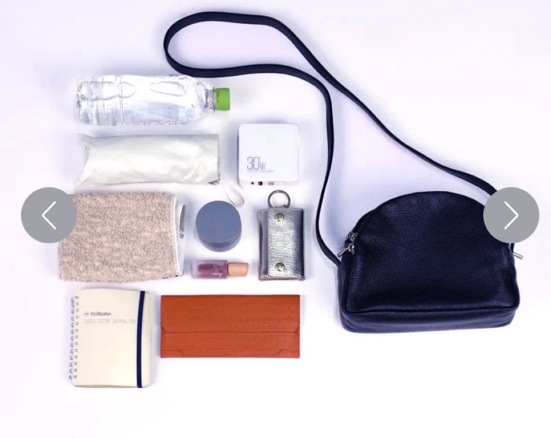 【美品】chi.wataレザー黒 ショルダー