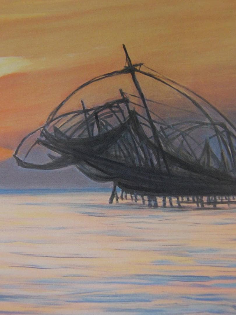 井上俊郎、【チャイニーズ・ネット（南インド）】、希少な額装用画集より