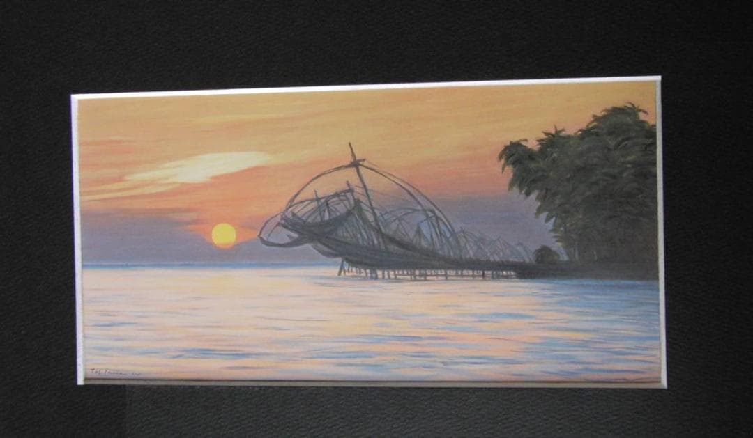 井上俊郎、【チャイニーズ・ネット（南インド）】、希少な額装用画集より