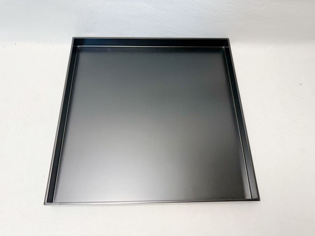 ほぼ未使用 懐石道具 木製黒真塗 会席膳 四方膳 3客揃 平膳