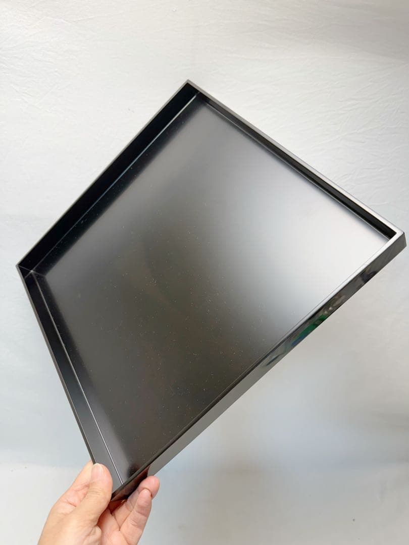 ほぼ未使用 懐石道具 木製黒真塗 会席膳 四方膳 3客揃 平膳