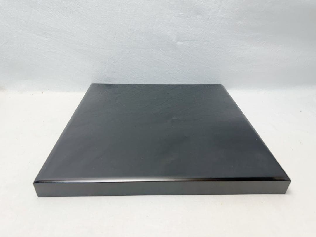 ほぼ未使用 懐石道具 木製黒真塗 会席膳 四方膳 3客揃 平膳