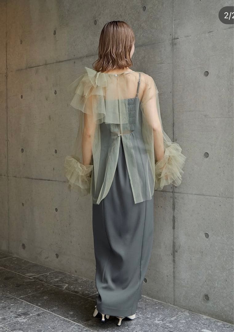 ブルーミングチュールドレス　PourVous andresd