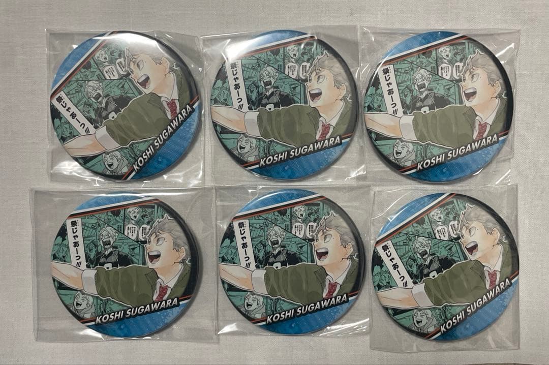 ハイキュー 菅原孝支 Memories コレクション缶バッジ 6点セット