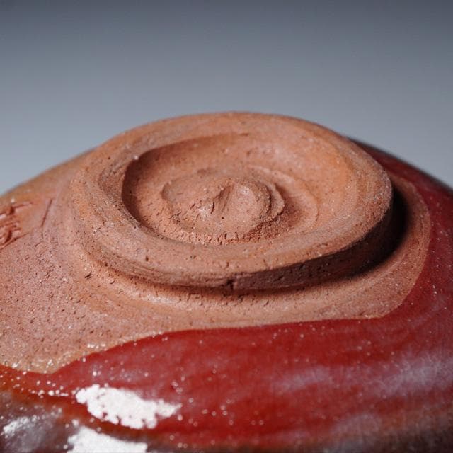 八代 吉向十三軒　赤茶碗　共箱　茶道具　抹茶碗　楽焼