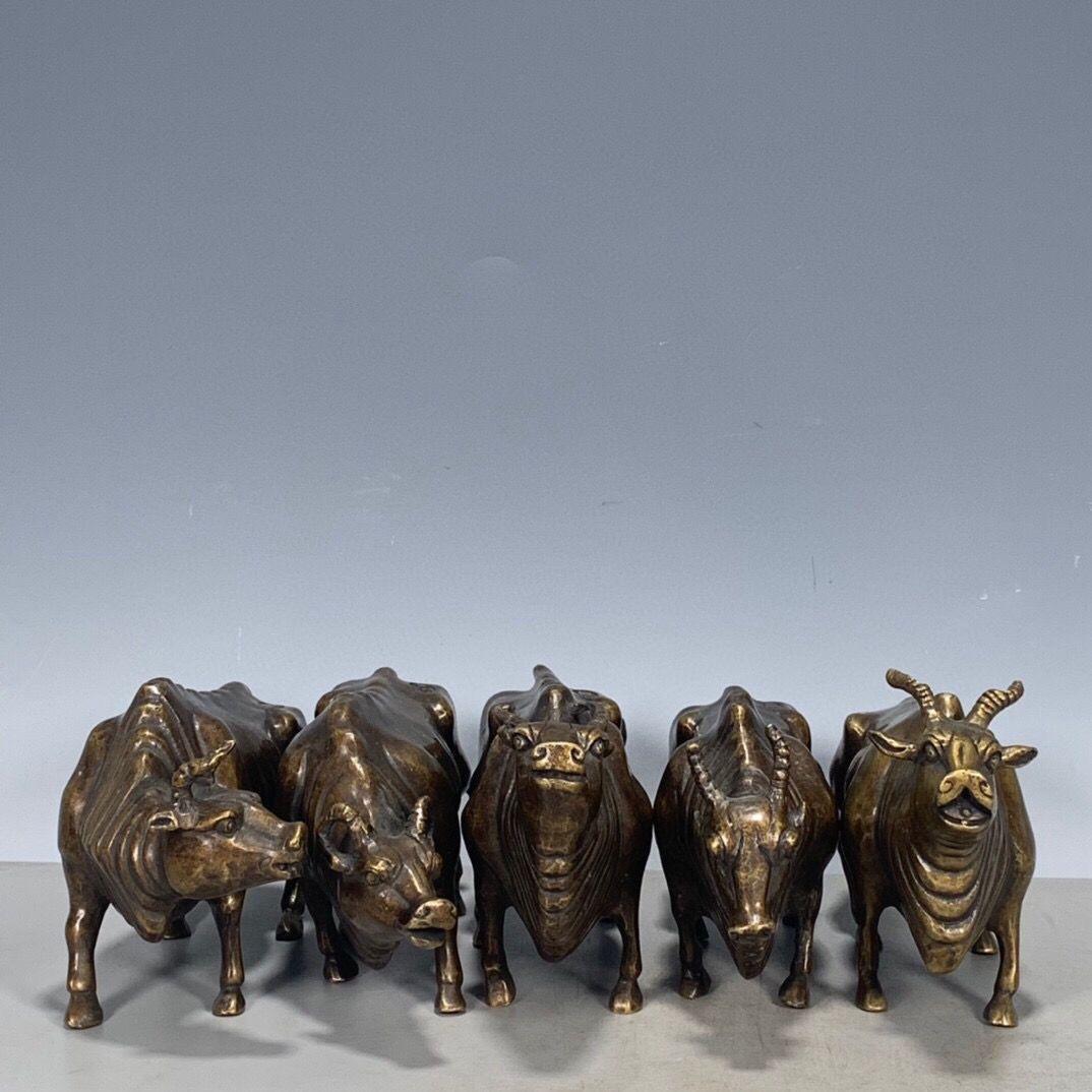 五福銅牛 開運 風水 招財 置物 銅製品 工芸品