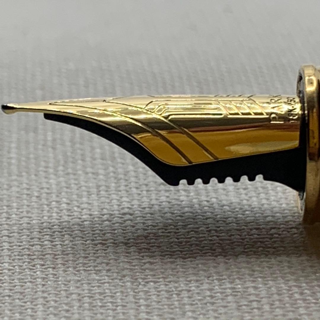 パーカー　プリミエ　万年筆　18K 字幅M ブラックラックGT