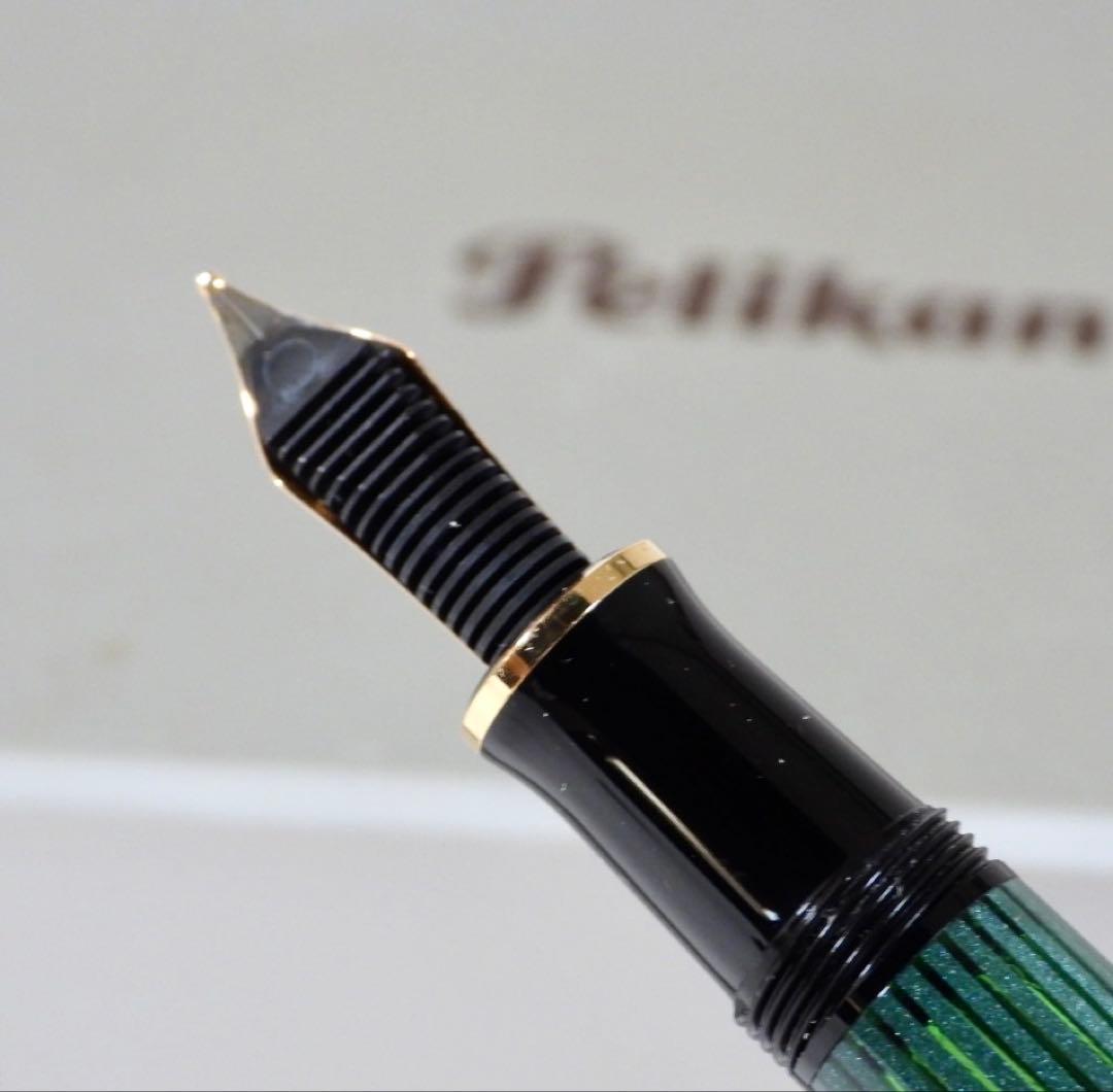 Pelican K14 万年筆 スーべレーン 緑縞 F 14C-585