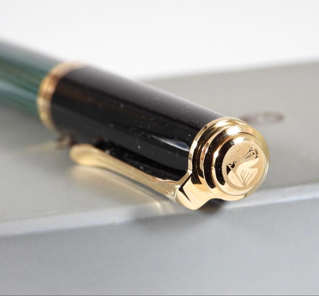 Pelican K14 万年筆 スーべレーン 緑縞 F 14C-585