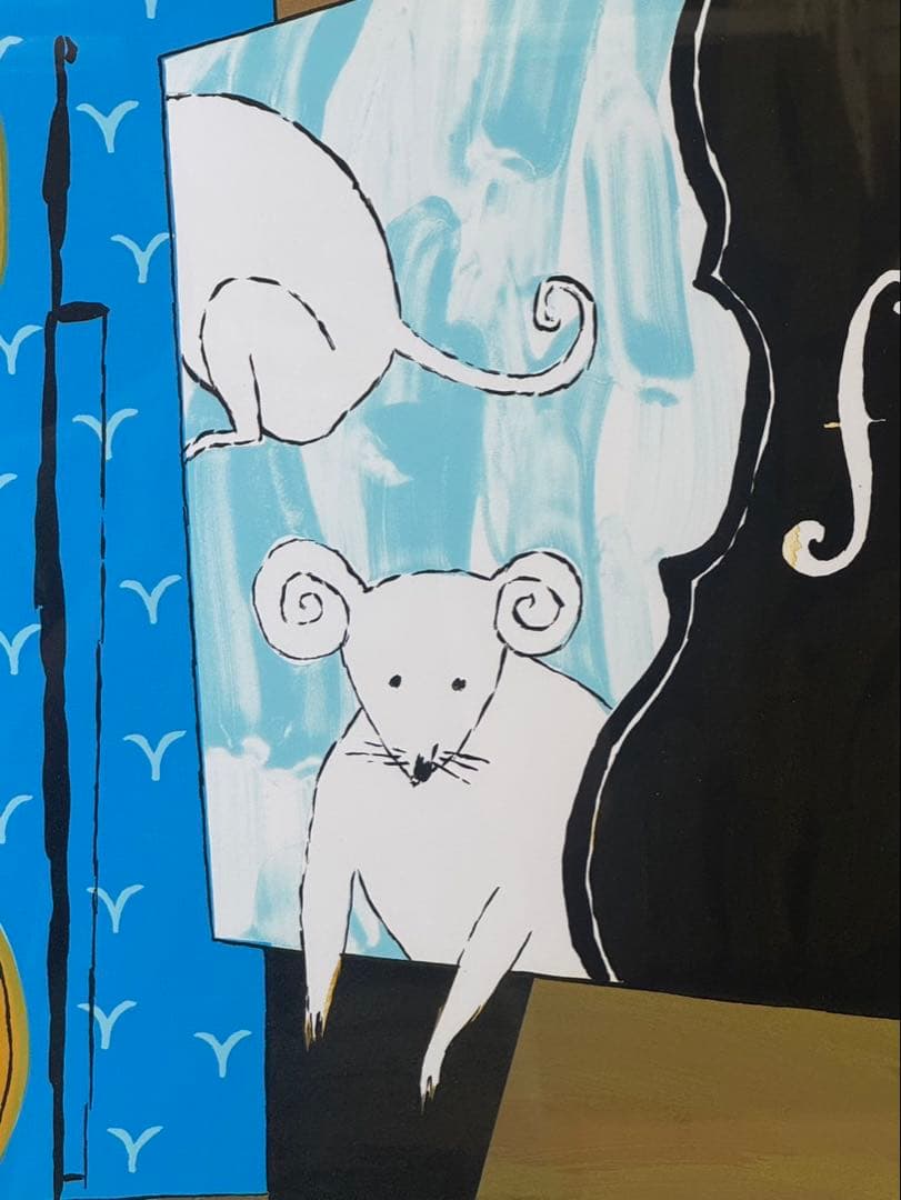 池田満寿夫 【鼠】　リトグラフ　直筆サイン　エディッション44/150