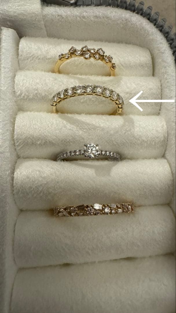 り*い様 ハーフエタニティリング　指輪　K18　D0.50ct　1.2g　10号