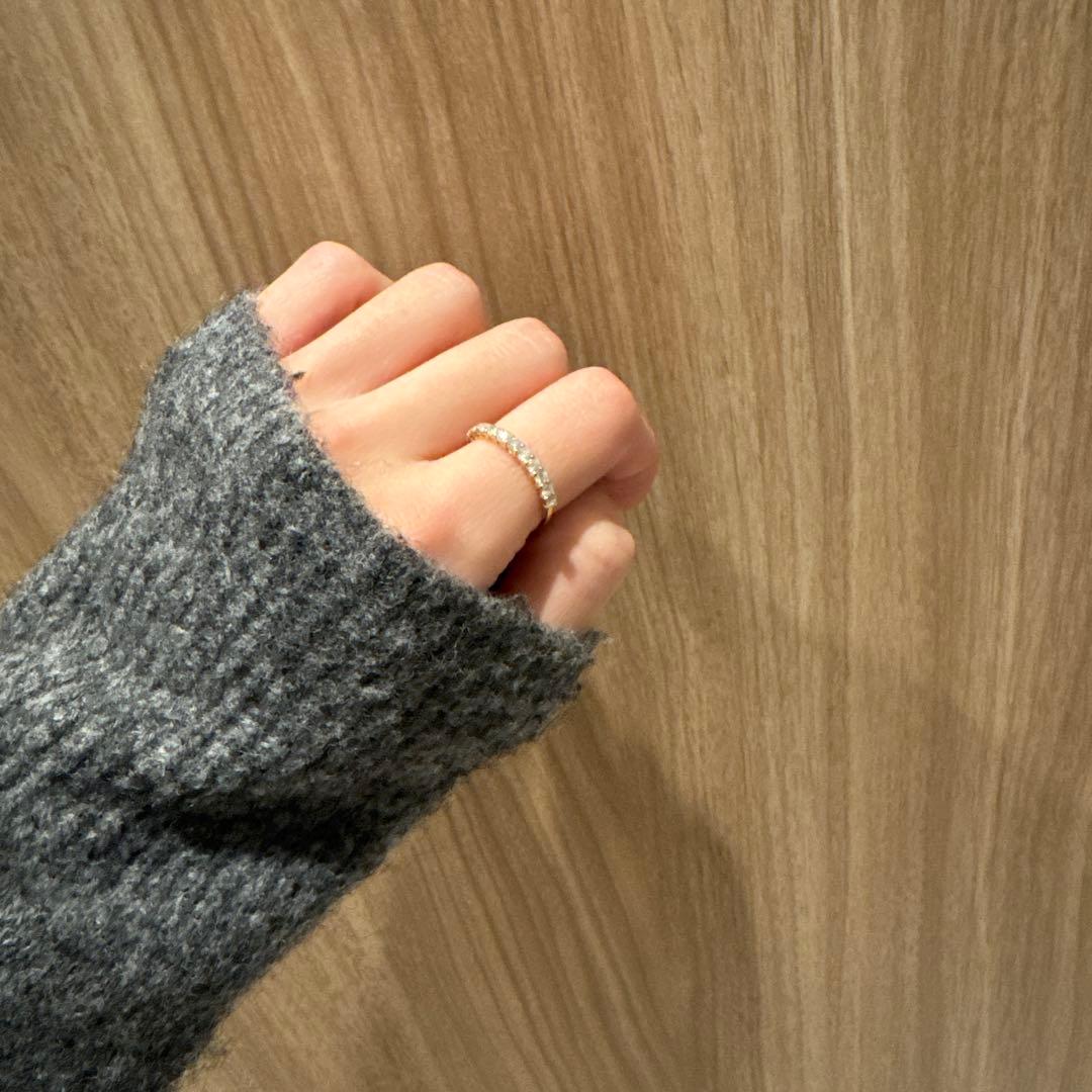 り*い様 ハーフエタニティリング　指輪　K18　D0.50ct　1.2g　10号