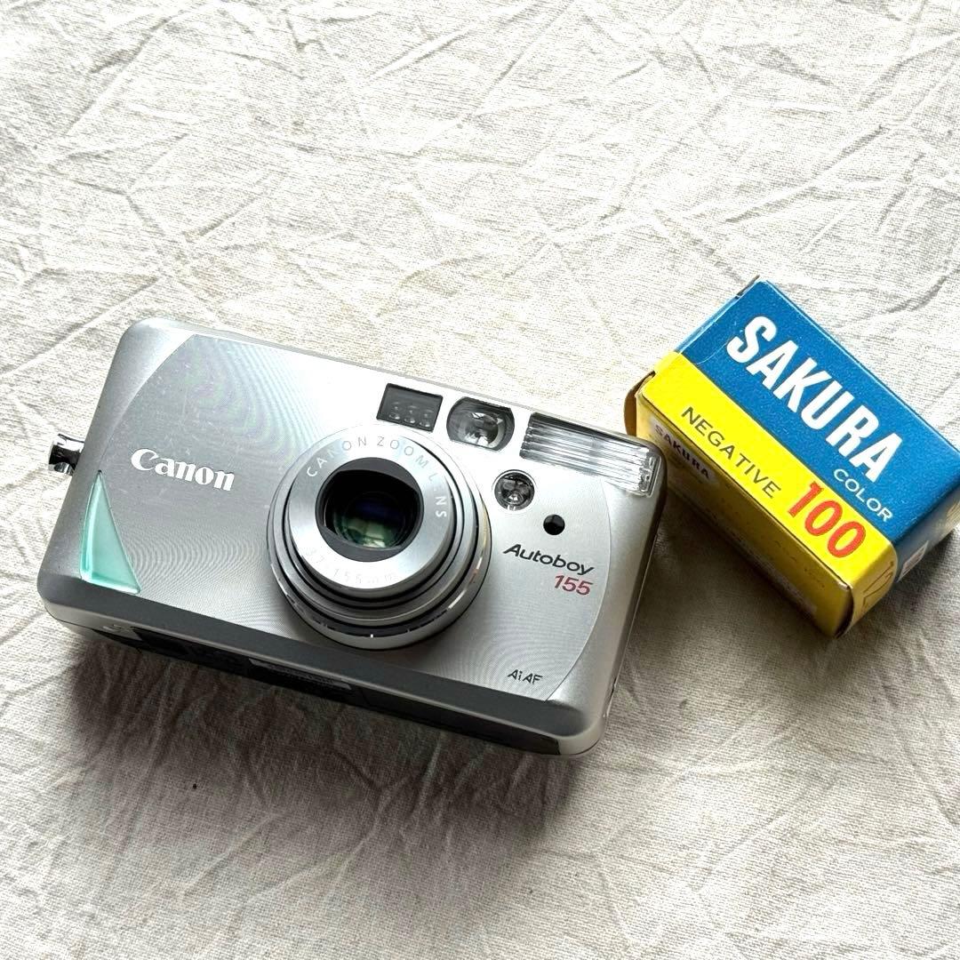 ⌘完動品！ 電池付き、作例あり！ Canon Autoboy 155⌘
