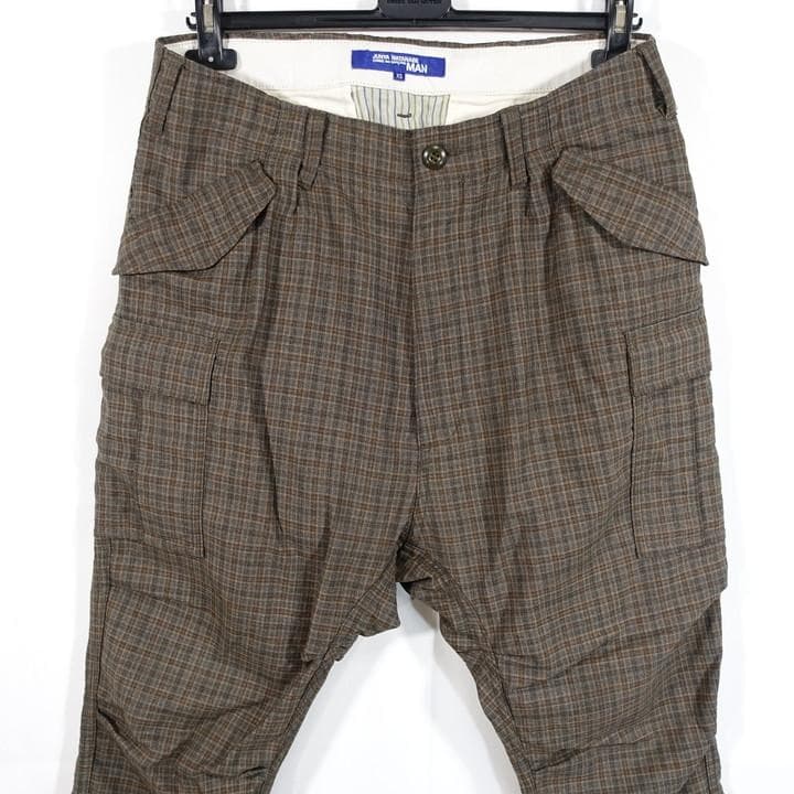 ★hiros★ジュンヤワタナベマン　春夏　チェック地サルエルカーゴパンツ