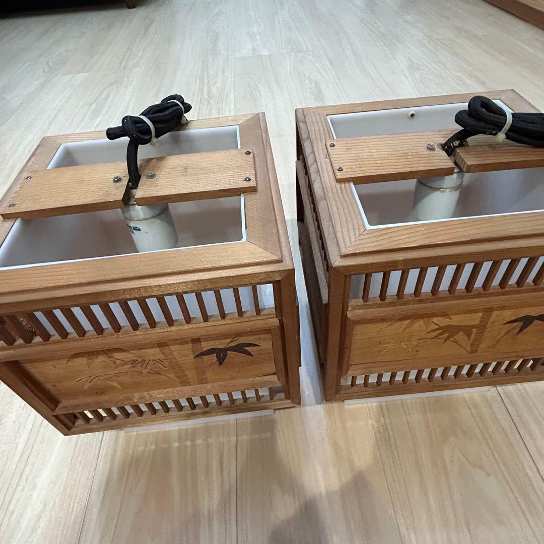 和風ペンダントライト　蛍光灯　レトロ　昭和