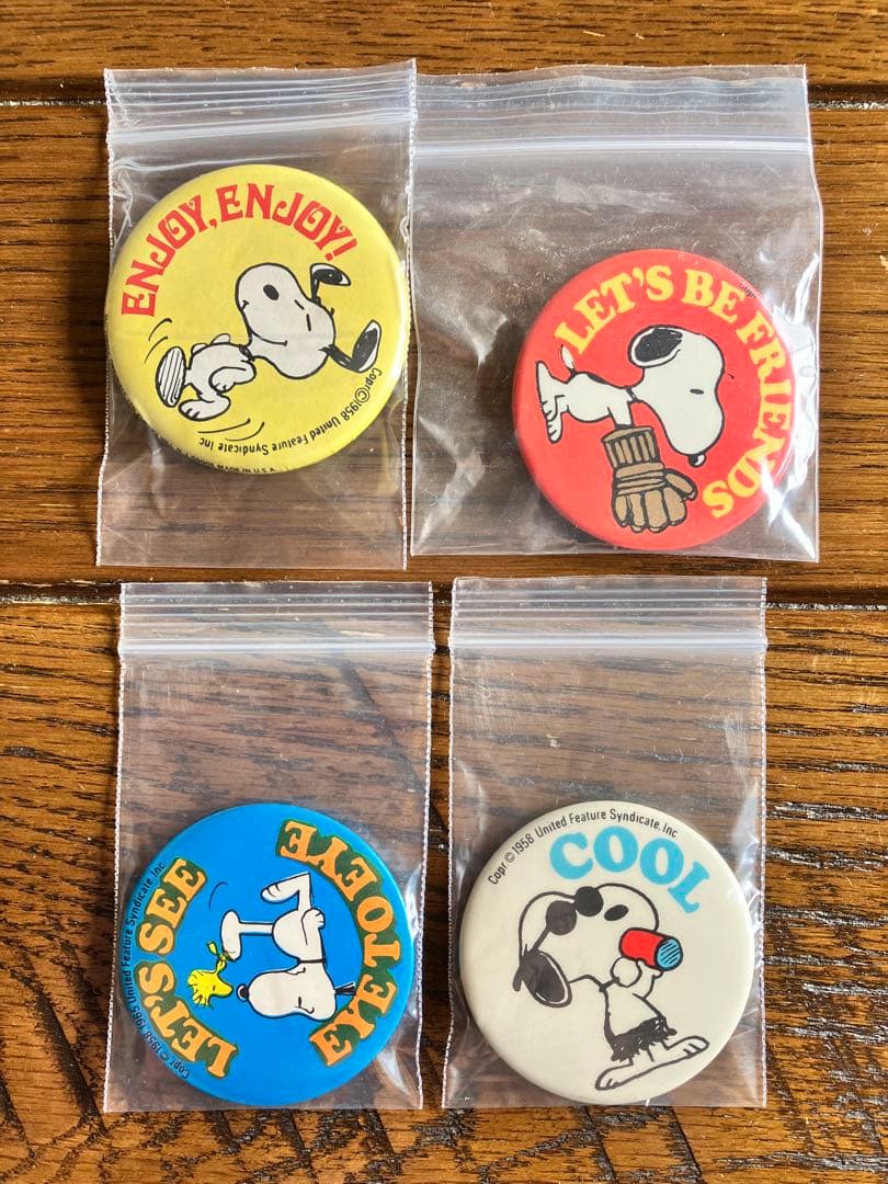 ビンテージ　スヌーピー 缶バッジ 12個セット