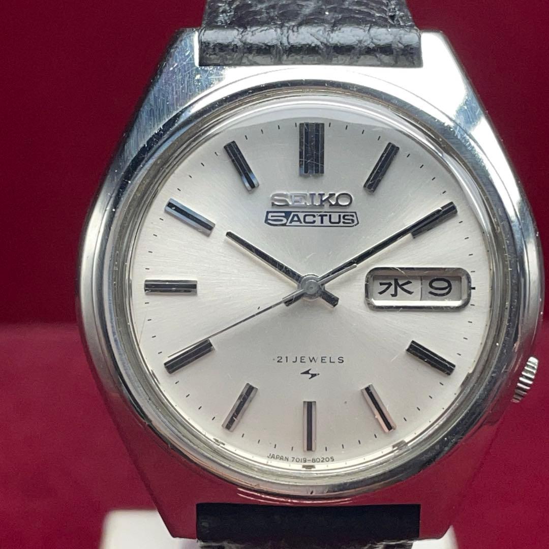 1979年製 SEIKO 5 ACTUS 自動巻 日本製 シルバー文字盤