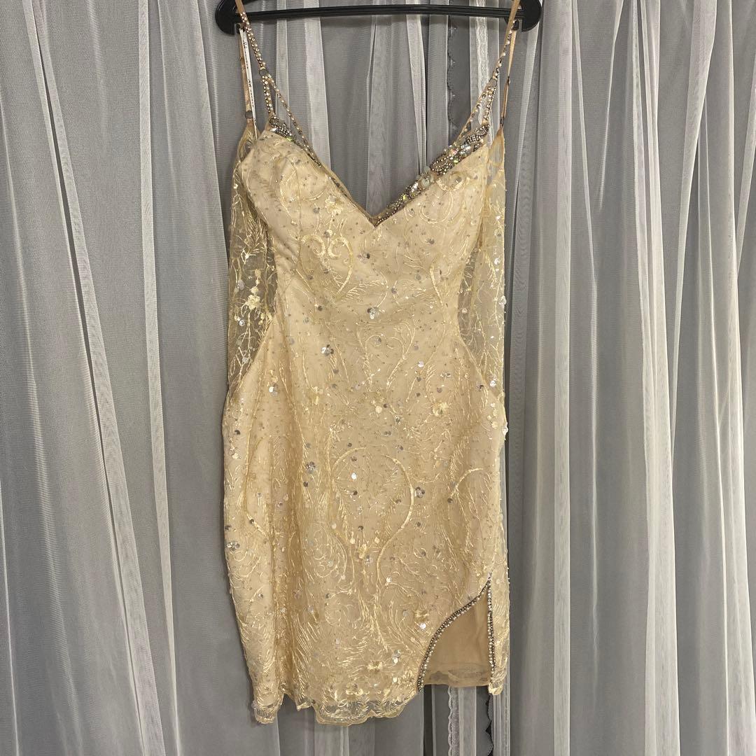 エンジェルR ナイトドレス Mサイズ シャンパンゴールド/タグ付き