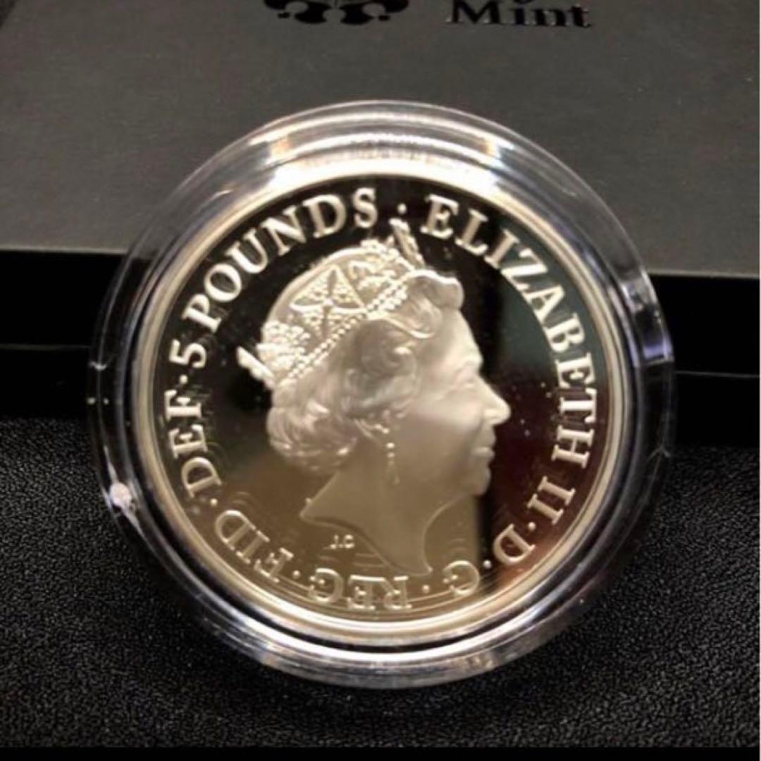 2018年　英国　ヘンリー王子　御成婚記念　5ポンド　プルーフ　銀貨　イギリス