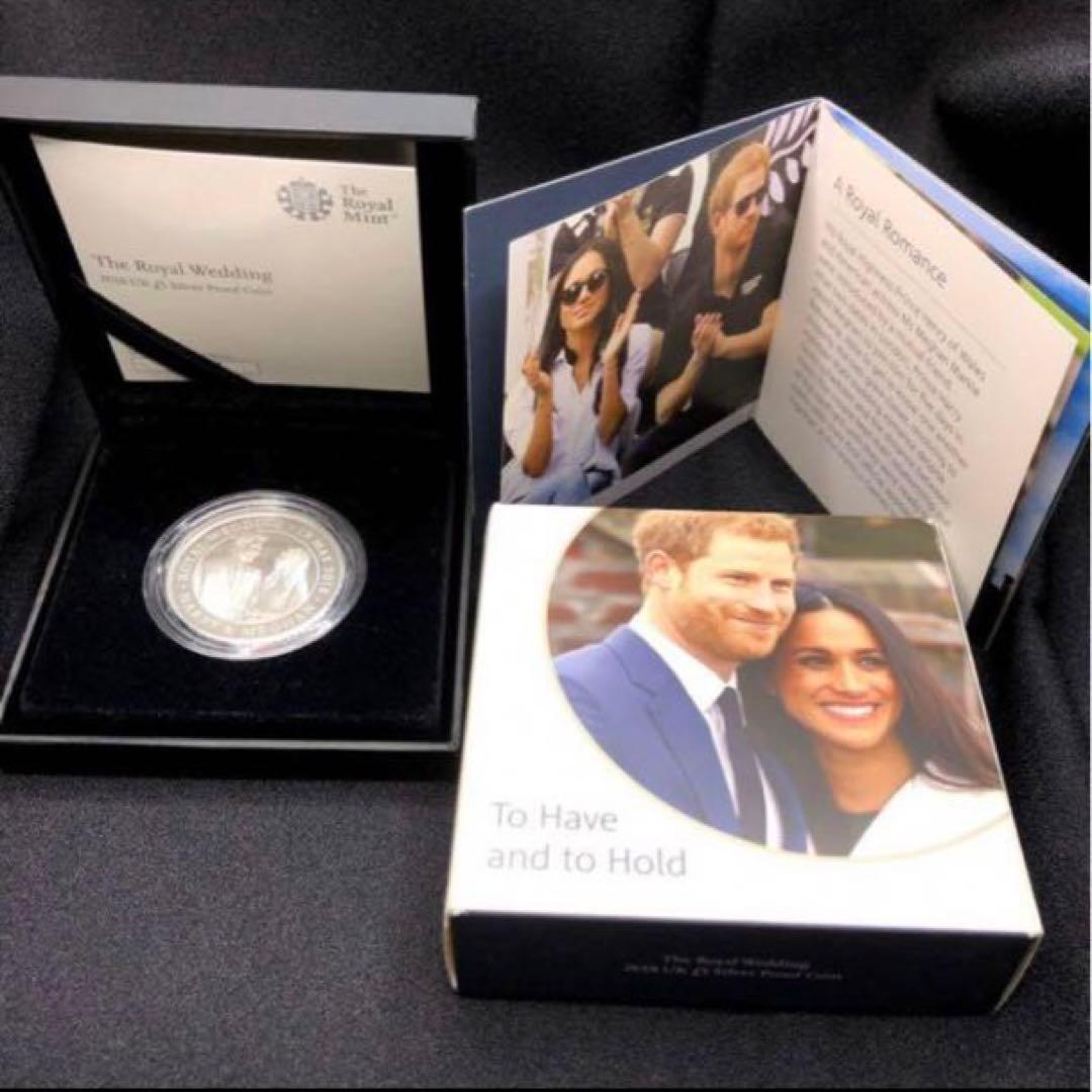 2018年　英国　ヘンリー王子　御成婚記念　5ポンド　プルーフ　銀貨　イギリス