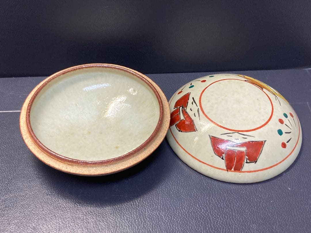 香合　赤膚山元窯　焼き物