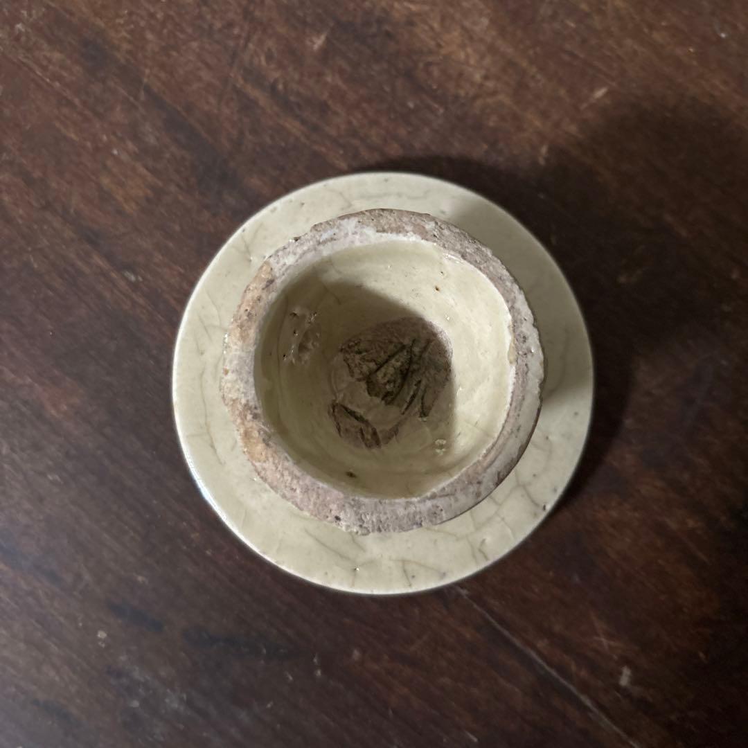 李朝餅型　④ 菓子型　白磁　堅手　韓国アンティーク　古道具　古民芸　古陶磁