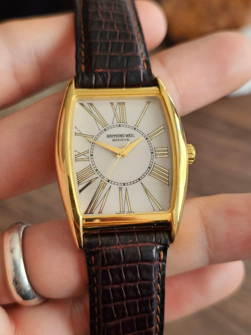 稼働品[美品]【RAYMOND WEIL】メンズ ゴールドカラ