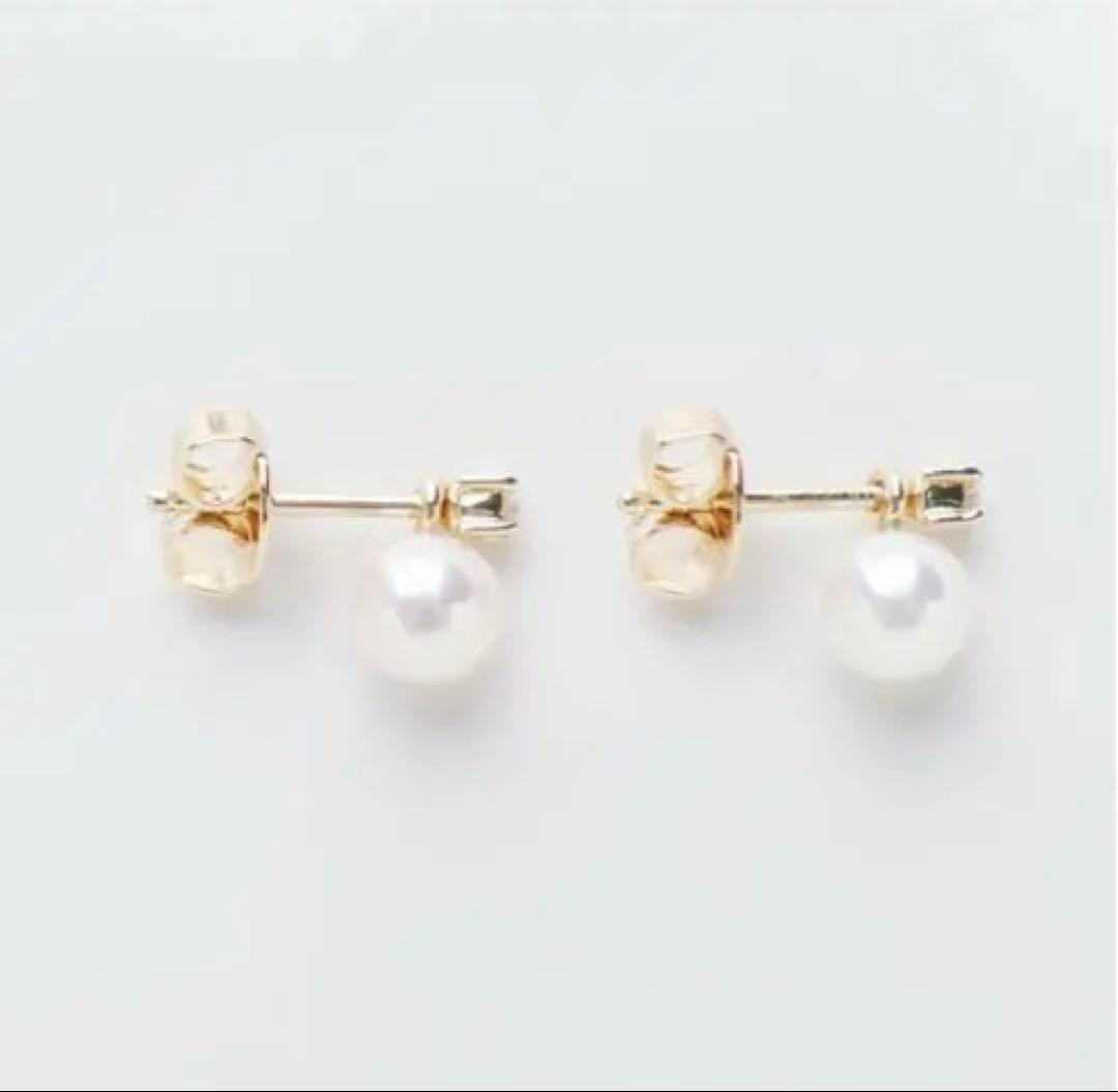 Mikimoto パール×ダイヤピアス　k18