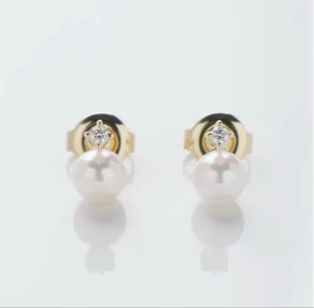 Mikimoto パール×ダイヤピアス　k18