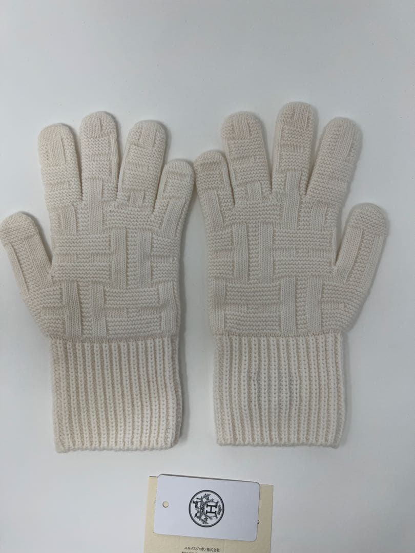 HERMES エルメス フレカンス セリエボタン ニットキャップ＆手袋セット