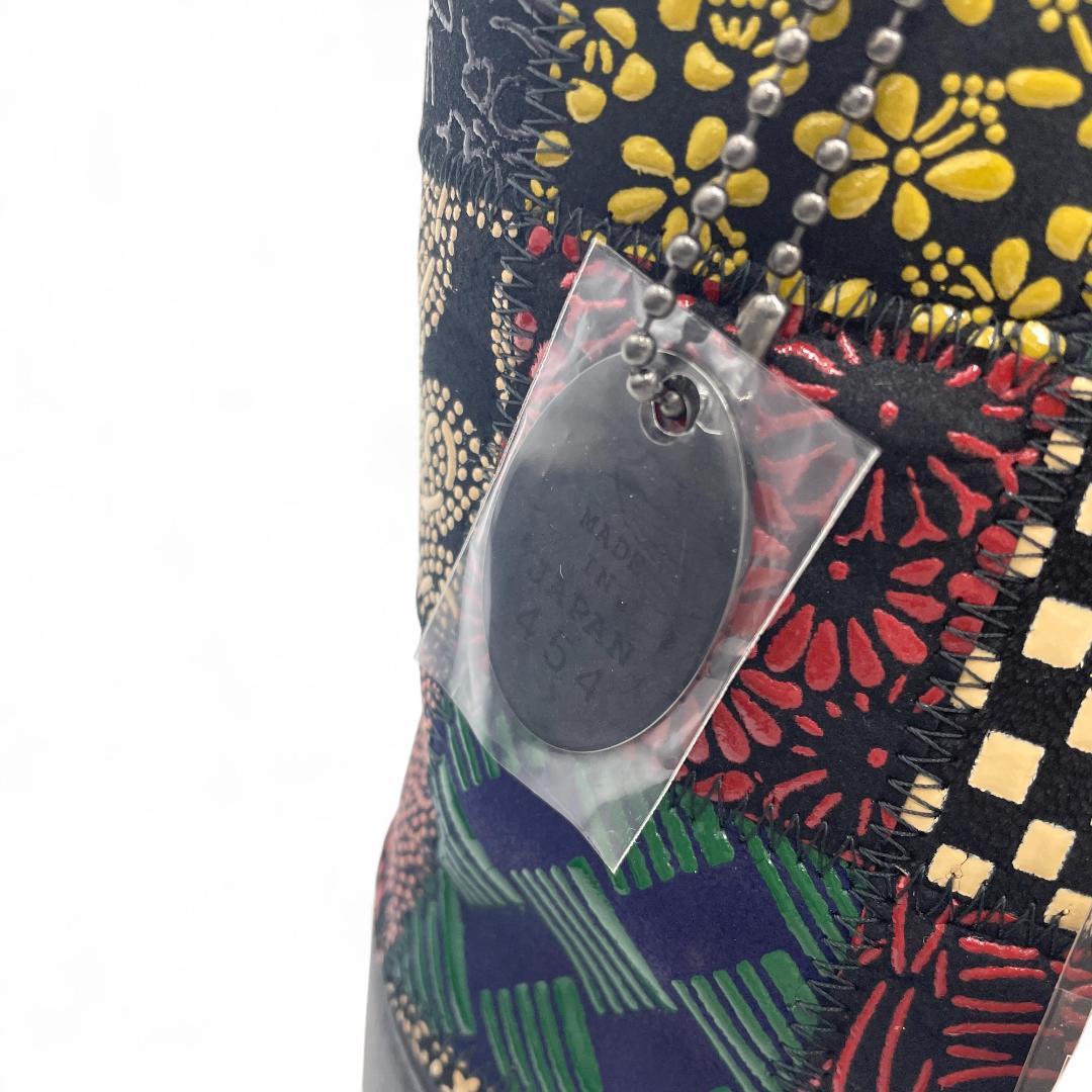 【未使用品】印傳屋　印伝 パッチワークハンドバッグ JRA公認 鹿革