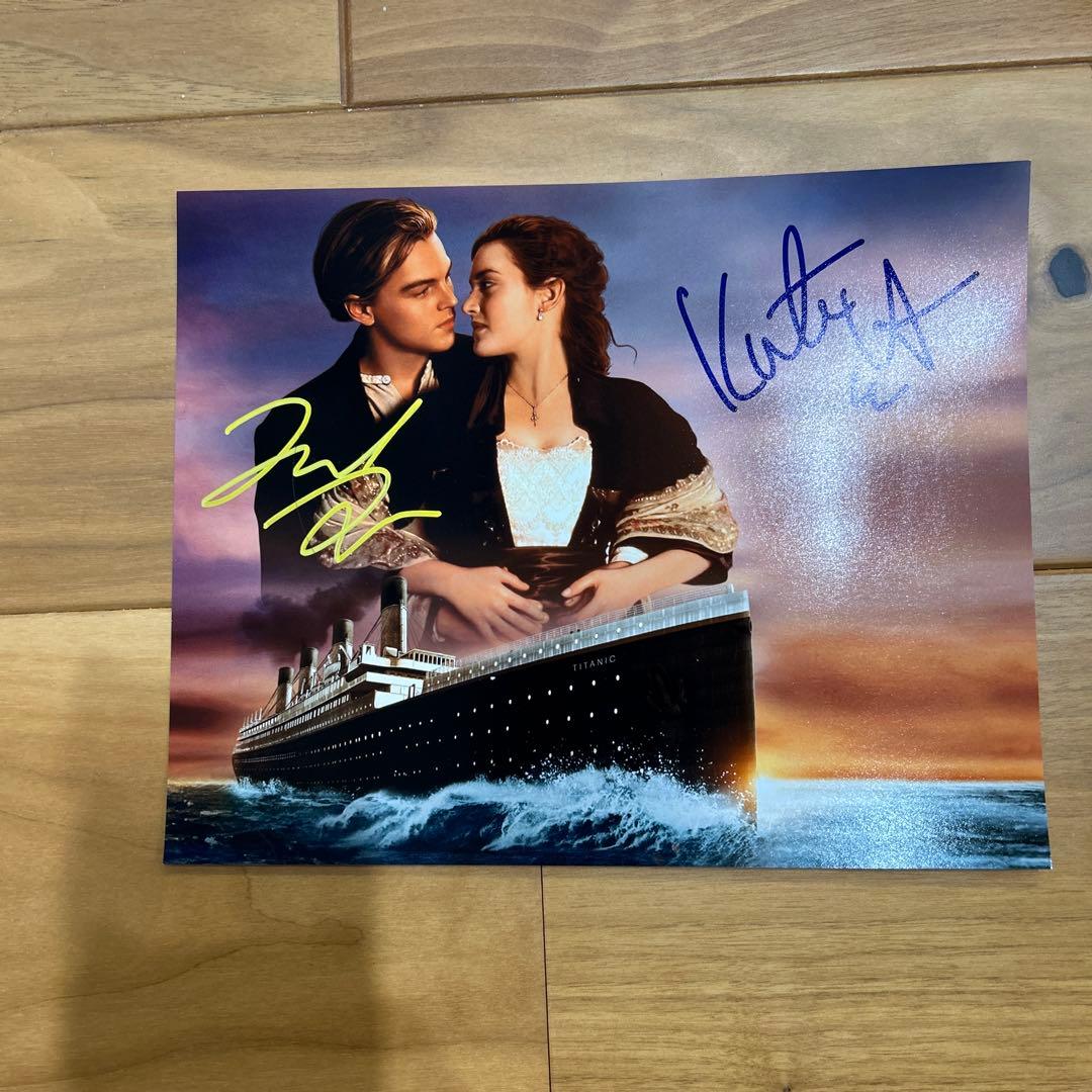 レオナルド・ディカプリオ & ケイト・ウィンスレット 直筆サイン写真 値下げ可
