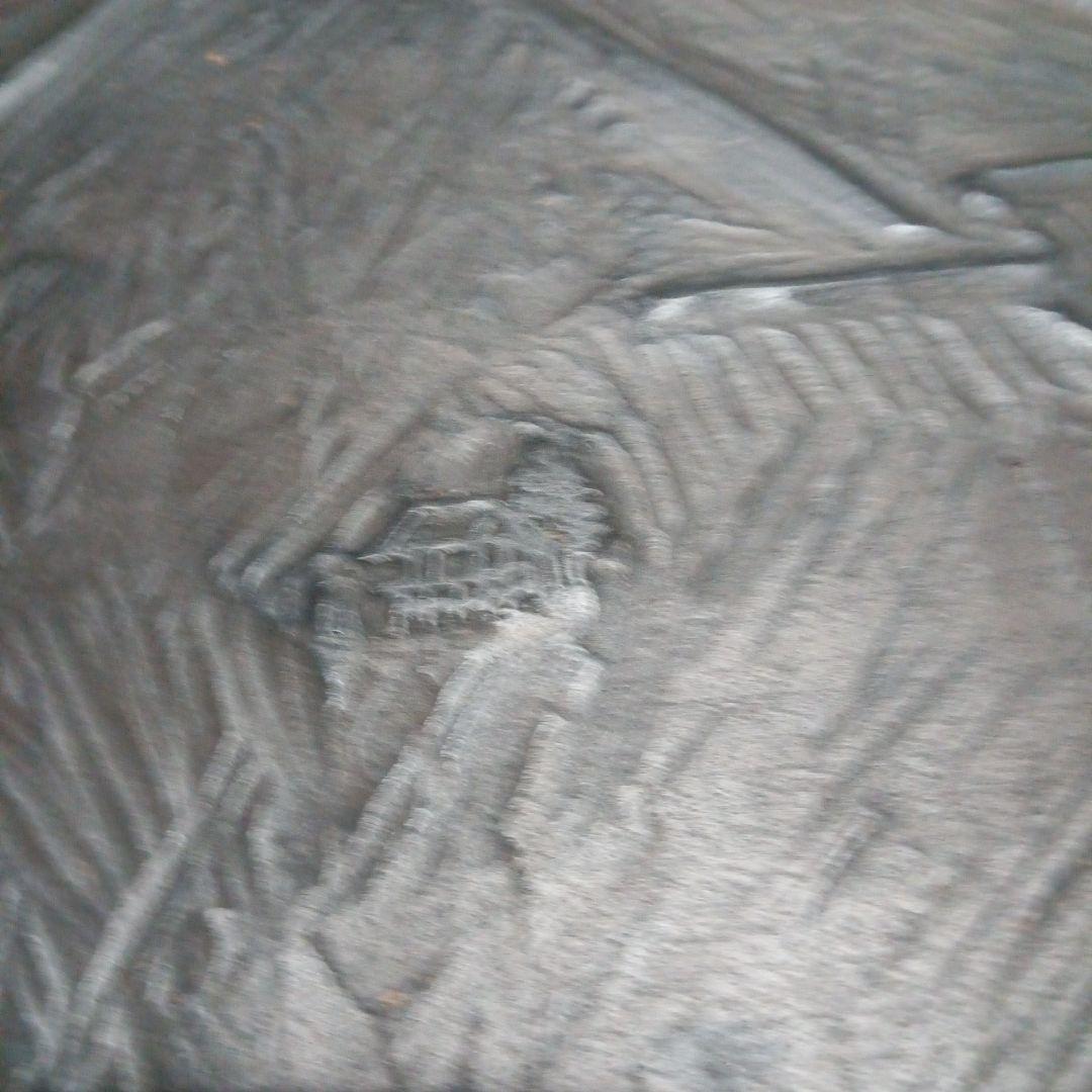 古い版木③　広重？　国芳？　両面　漢詩富士山東屋風景　伝統的な彫刻作品 良好