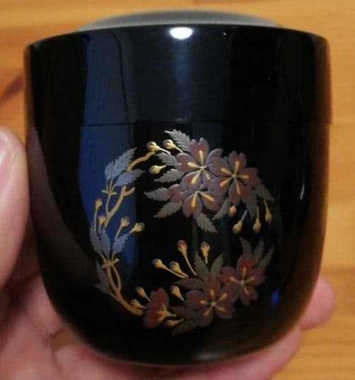 古春作　喜光　蒔絵　棗　共箱　茶道具