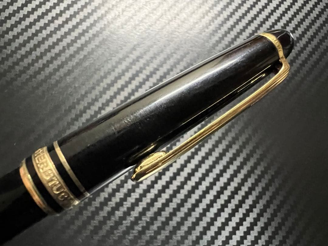 美品 フランス仕様 モンブラン 144 万年筆 ブラック 中白 B 18K