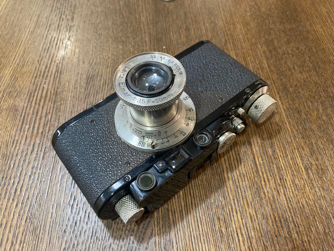 【良品】OH・シャッター幕交換済バルナックライカ DⅡ純正ブラック レンズセット